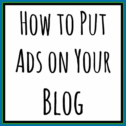 a simple text-based graphic that reads "HOW TO PUT ADS ON YOUR BLOG" in bold, black letters centered within a white square bordered by a thin black line. The font is clear and large, making it easy to read. This visual design focuses on delivering a straightforward message, likely used as a header or title for content that provides guidance on digital advertising strategies for blogs.